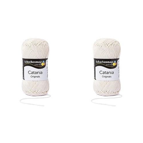 Schachenmayr Catania, 50G creme Handstrickgarne (Packung mit 2) von Schachenmayr since 1822