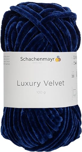 Schachenmayr Luxury Velvet, 100G Navy Handstrickgarne von Schachenmayr since 1822