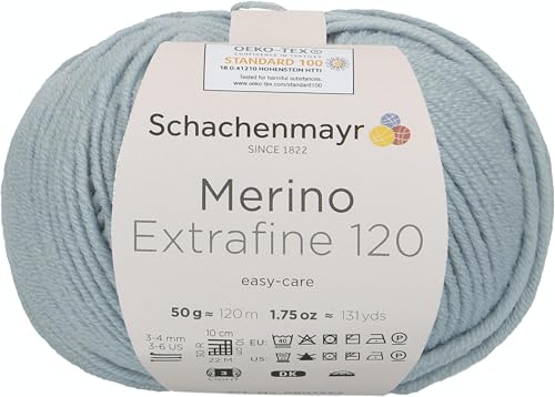 Schachenmayr Merino Extrafine 120, 50G eisblau Handstrickgarne von Schachenmayr since 1822