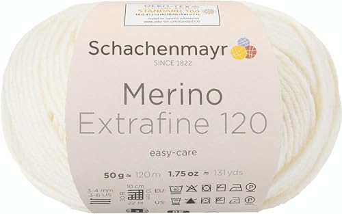 Schachenmayr Merino Extrafine 120 9807552-00102 natur Handstrickgarn, Schurwolle von Schachenmayr since 1822