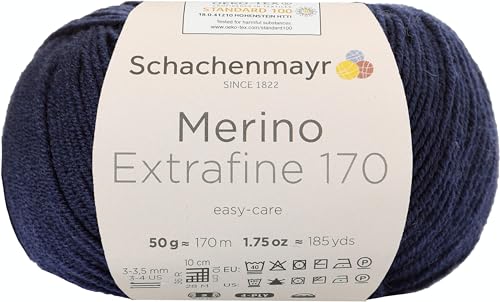 Schachenmayr Merino Extrafine 170, 50G navy Handstrickgarne von Schachenmayr since 1822