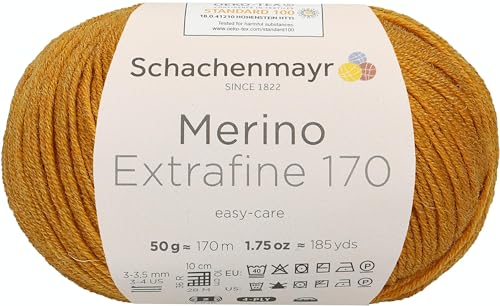 Schachenmayr Merino Extrafine 170, 50G gold meliert Handstrickgarne von Schachenmayr since 1822