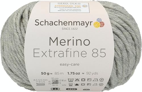 Schachenmayr Merino Extrafine 85, 50G light grey heather Handstrickgarne von Schachenmayr since 1822