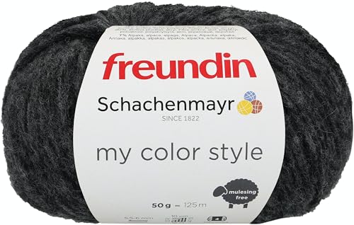 Schachenmayr My Color Style, 50G anthrazit melange Handstrickgarne von Schachenmayr since 1822