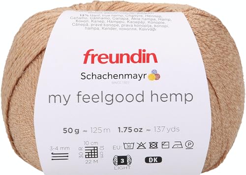 Schachenmayr My Feelgood Hemp, 50G Sand Handstrickgarne von Schachenmayr since 1822