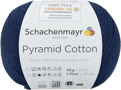 Schachenmayr Pyramid Cotton, 50G Marine Handstrickgarne von Schachenmayr since 1822