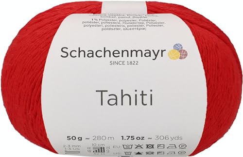 Schachenmayr Tahiti, 50G rot Handstrickgarne von Schachenmayr since 1822