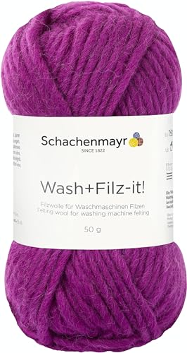 Schachenmayr Wash+Filz-it! 9812942-00026 plum Handstrickgarn, Filzgarn, Schurwolle von Schachenmayr since 1822