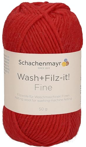 Schachenmayr Wash+Filz-It! Fine, 50G red Filzgarne von Schachenmayr since 1822