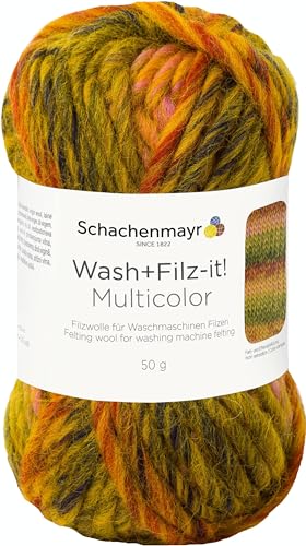 Schachenmayr Wash+Filz-it! Multicolor 9812943-00255 curry Handstrickgarn, Filzgarn, Schurwolle von Schachenmayr since 1822
