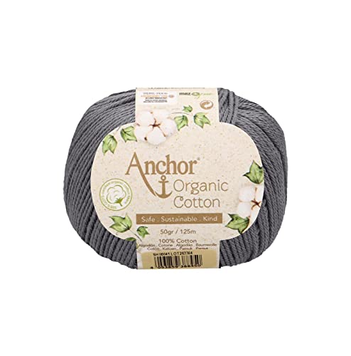 Anchor Organic Cotton 4-fädig ca. 125 m 06041 graphite 50 g von Schachenmayr since 1822