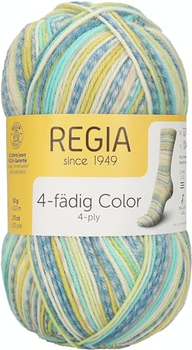 Schachenmayr Regia 4-Fädig Color, 50G funky turq and lime Handstrickgarne Schachenmayr Regia 4-Fädig Color, 50G funky turq and lime Handstrickgarne von Regia
