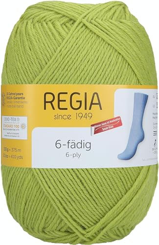 Regia 6-fädig Uni, 150G limette Handstrickgarne Regia 6-fädig Uni, 150G limette Handstrickgarne von Regia