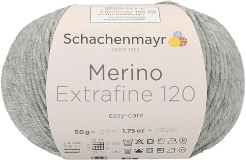 Schachenmayr Merino Extrafine 120 9807552-00190 hellgrau meliert Handstrickgarn, Schurwolle Schachenmayr Merino Extrafine 120 9807552-00190 hellgrau meliert Handstrickgarn, Schurwolle von Schachenmayr since 1822
