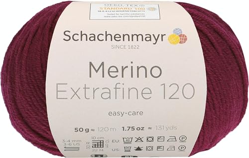 Schachenmayr Merino Extrafine 120, 50G Beere Handstrickgarne von Schachenmayr since 1822