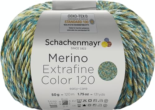 Schachenmayr Merino Extrafine Color 120 9807553-00498 olive-gold Handstrickgarn, Schurwolle Schachenmayr Merino Extrafine Color 120 9807553-00498 olive-gold Handstrickgarn, Schurwolle von Schachenmayr since 1822