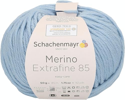 Schachenmayr Merino Extrafine 85, 50G hellblau Handstrickgarne von Schachenmayr since 1822