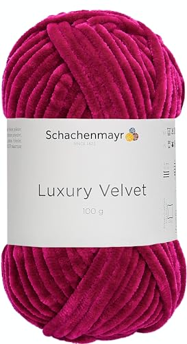 Schachenmayr Luxury Velvet, 100G cherry Handstrickgarne von Schachenmayr since 1822
