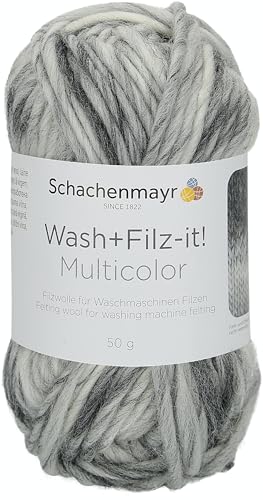 Schachenmayr Wash+Filz-It! Multicolor, 50G grey-white multicolor Filzgarne von Schachenmayr since 1822