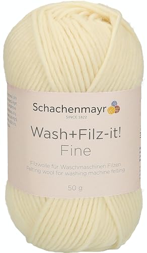 Schachenmayr Wash+Filz-It! Fine, 50G white Filzgarne von Schachenmayr since 1822