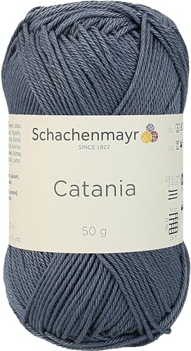 Schachenmayr Catania 9801210-00393 graphit Handstrickgarn, Häkelgarn, Baumwolle von Schachenmayr