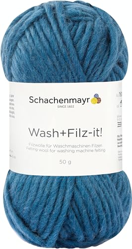 Schachenmayr Wash+Filz-it! 9812942-00007 petrol Handstrickgarn, Filzgarn, Schurwolle von Schachenmayr since 1822