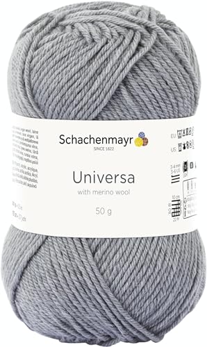 Schachenmayr Universa, 50G hellgrau meliert Handstrickgarne von Schachenmayr since 1822