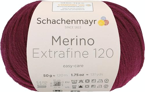 Schachenmayr Merino Extrafine 120, 50G beere Handstrickgarne von Schachenmayr since 1822