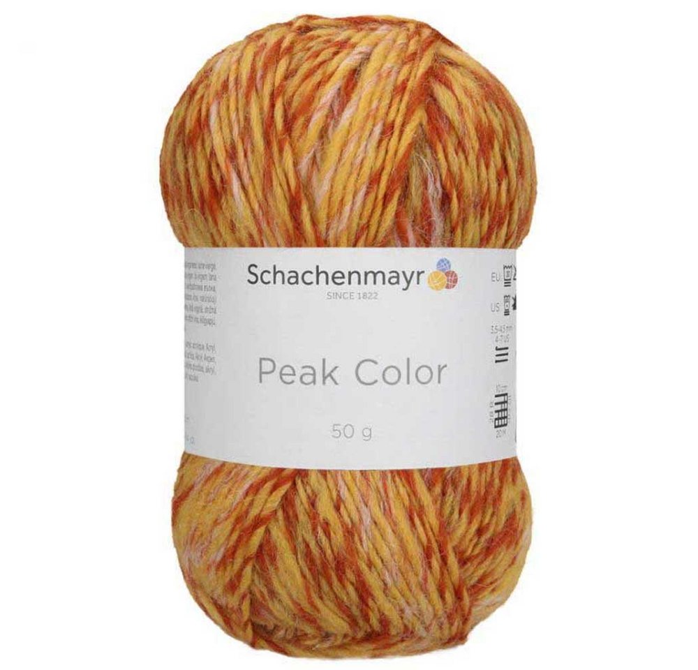 Schachenmayr Peak Color Wolle mit Farbverlauf zum Stricken & Häkeln Häkelwolle, 150,00 m (50g Farbverlaufswolle, Strickgarn, Handstrickgarn, Strickwolle), Dochtgarn von Schachenmayr