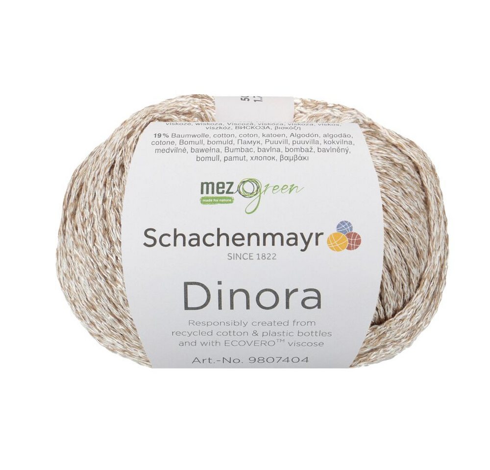 Schachenmayr Wolle Dinora 50g Sommerwolle zum Stricken und häkeln Häkelwolle, 115,00 m (mit dezentem Glanz / Gliztereffekt, Strickwolle, Strickgarn, Handstrickgarn), 45% Polyester, 36% Viskose, 19% Baumwolle, 9807404 von Schachenmayr