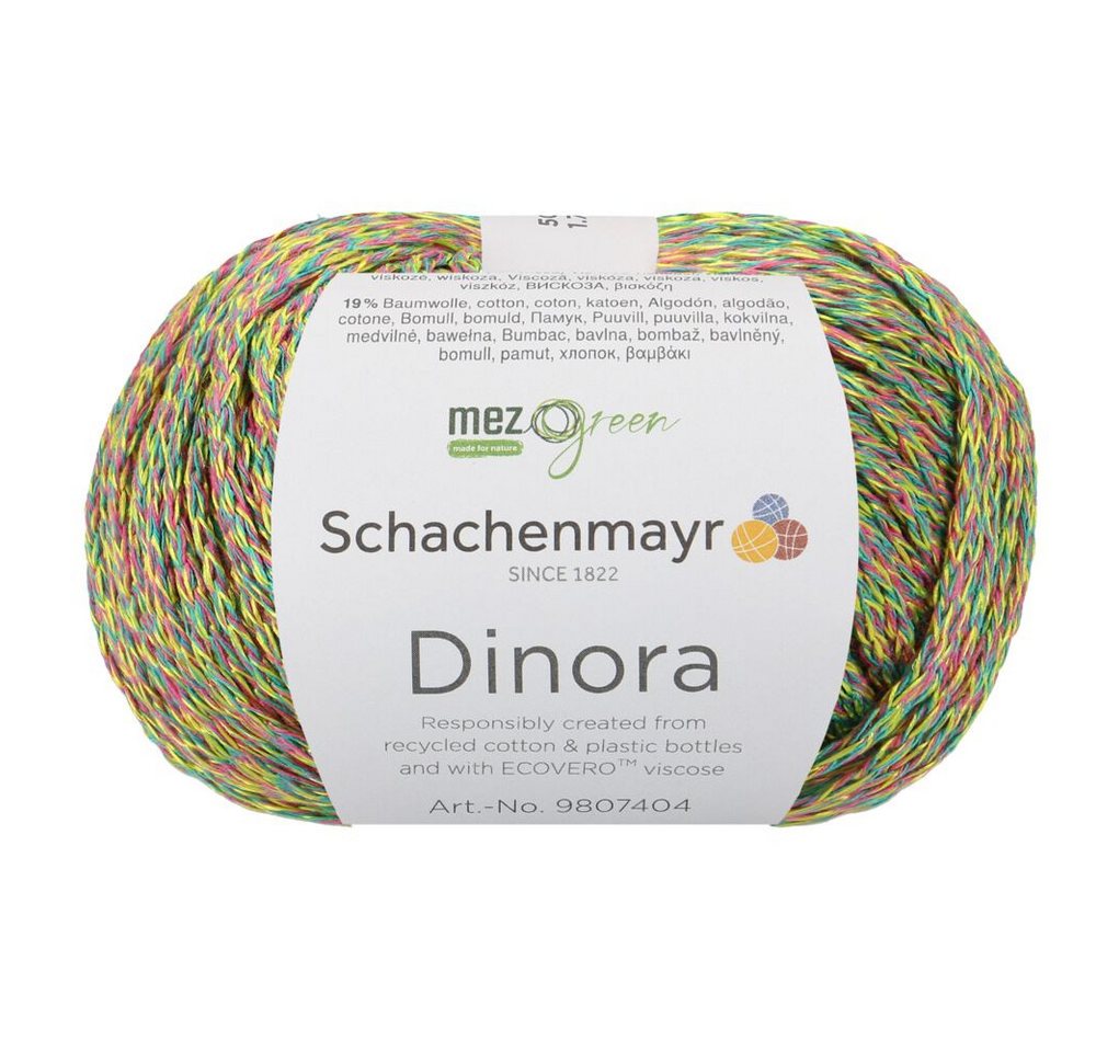 Schachenmayr Wolle Dinora 50g Sommerwolle zum Stricken und häkeln Häkelwolle, 115,00 m (mit dezentem Glanz / Gliztereffekt, Strickwolle, Strickgarn, Handstrickgarn), 45% Polyester, 36% Viskose, 19% Baumwolle, 9807404 von Schachenmayr