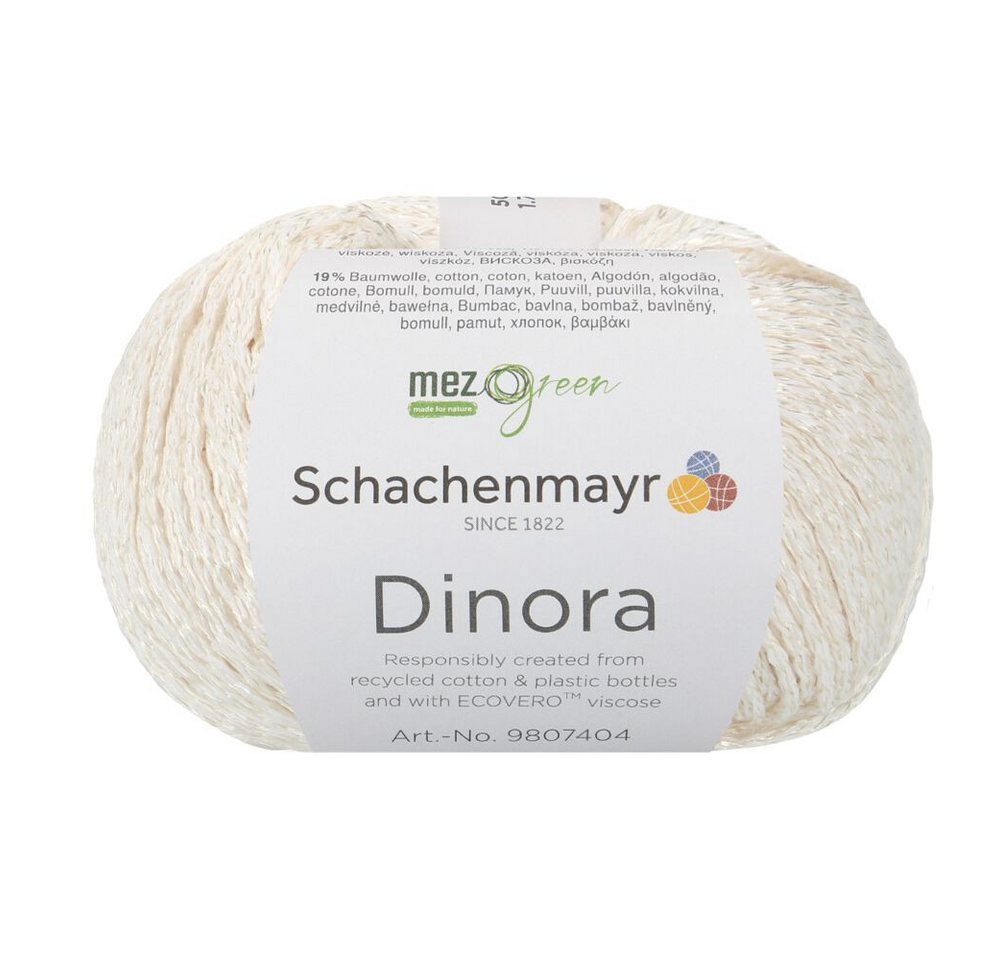 Schachenmayr Wolle Dinora 50g Sommerwolle zum Stricken und häkeln Häkelwolle, 115,00 m (mit dezentem Glanz / Gliztereffekt, Strickwolle, Strickgarn, Handstrickgarn), 45% Polyester, 36% Viskose, 19% Baumwolle, 9807404 von Schachenmayr