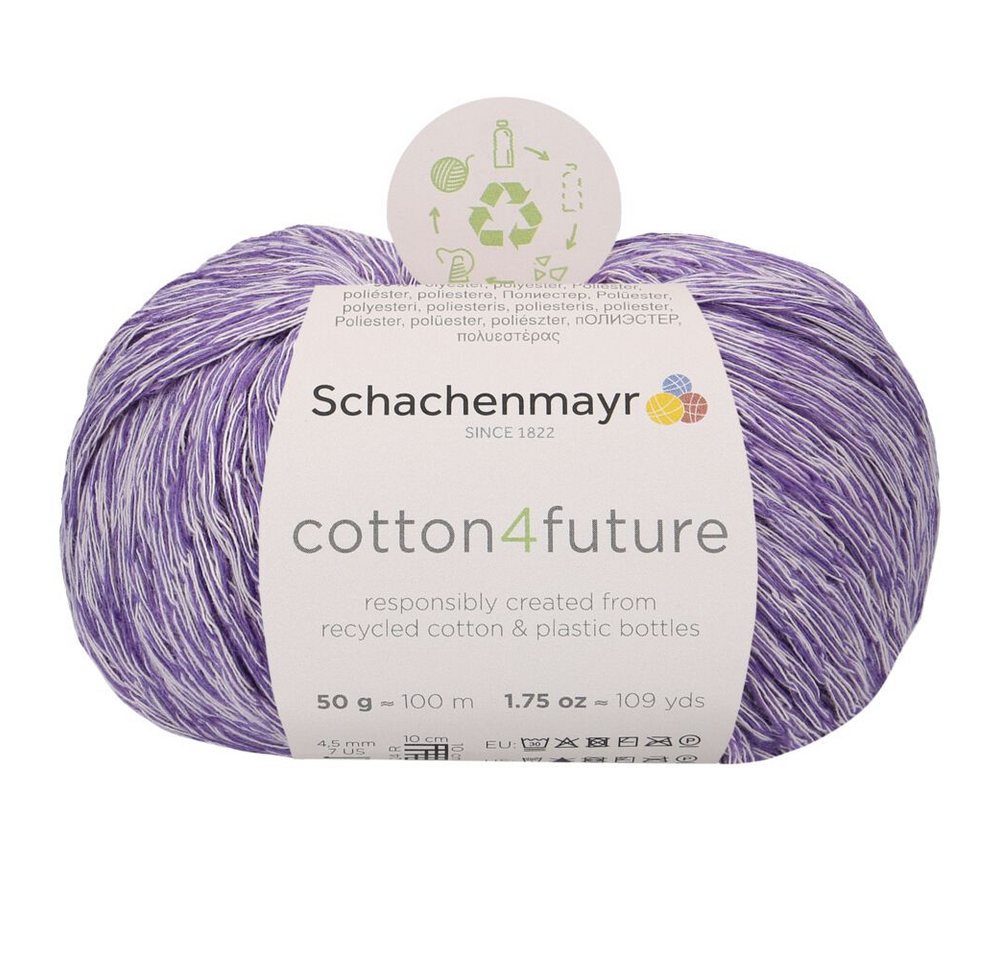 Schachenmayr Wolle cotton4future Baumwollmischgarn zum Stricken und Häkeln Häkelwolle, 100,00 m (Strickgarn, Strickwolle, Handstrickgarn, 50% Baumwolle, 50% Polyester), aus recycelten Materialien von Schachenmayr