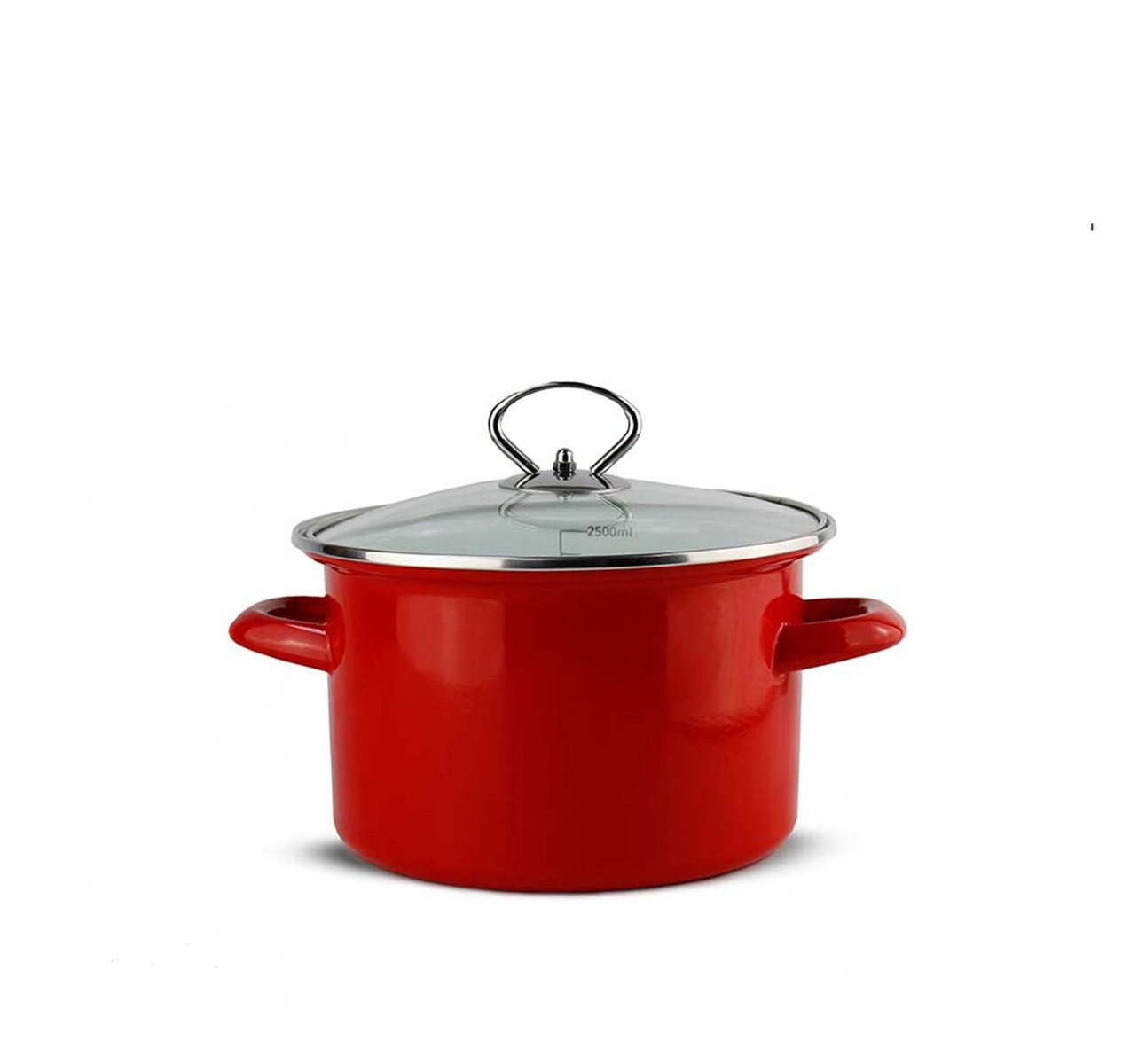 Schäfer Elektronik Bratentopf Kochtopf Metallic Red 20 cm – Robust & Induktionsgeeignet, (1-tlg), mit Glasdeckel, Induktionsgeeignet von Schäfer Elektronik