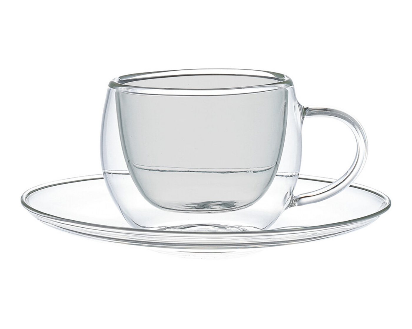 Schäfer Elektronik Gläser-Set 4-tlg doppelwandiges Gläser-Set mit Untertassen für Mokka und Espresso Schäfer Elektronik Gläser-Set 4-tlg doppelwandiges Gläser-Set mit Untertassen für Mokka und Espresso von Schäfer Elektronik