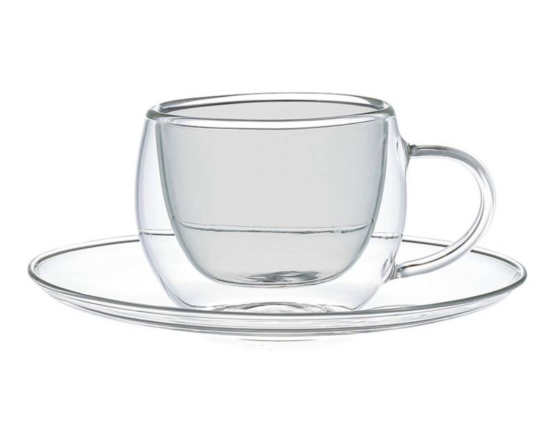 Schäfer Elektronik Gläser-Set 4-tlg doppelwandiges Gläser-Set mit Untertassen für Mokka und Espresso Schäfer Elektronik Gläser-Set 4-tlg doppelwandiges Gläser-Set mit Untertassen für Mokka und Espresso von Schäfer Elektronik