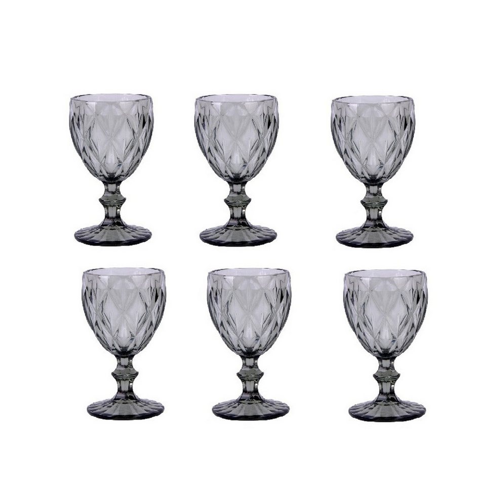 Schäfer Elektronik Gläser-Set Diamond Weingläser – Perfekte 6er Set Weißweingläser mit 250 ml, 6-teilig, 250 ml von Schäfer Elektronik