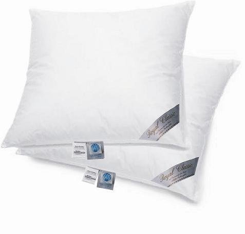 Schäfer Angebot 2 Royal Classic Luxus 3-Kammer Kopfkissen Daunenkissen 80x80 cm 1.200 g 3 Kammer Kissen von Schäfer