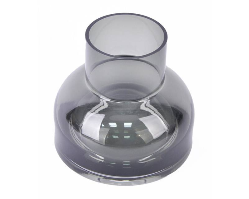 Schäfer Elektronik Dekovase Vielseitige Dekovase für stilvolle Akzente aus Glas in Anthrazit 18 cm von Schäfer Elektronik