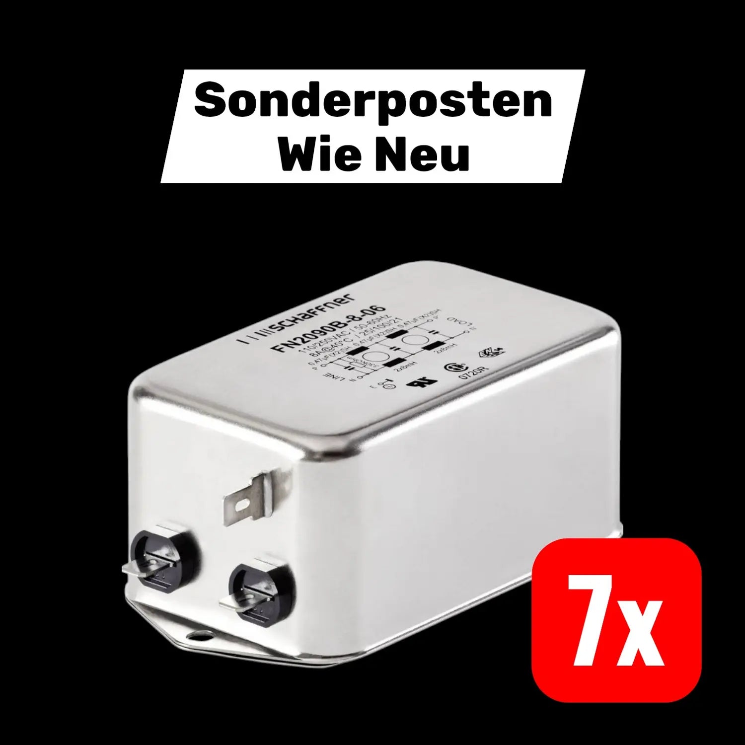 B-Ware Schaffner 1 Phasen Filter Netzfilter Hauptfilter 40 C 10 A 7 Stück von Schaffner