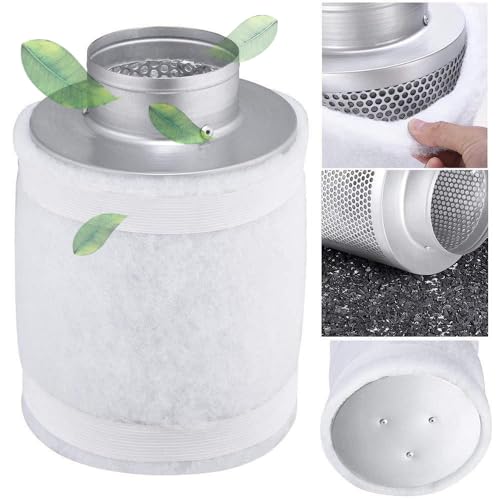 Schahba Aktivkohlefilter - Luftfilter für Grow, Zuchtzelt, Lüftung - Vorfilter inkl. - Geruchsneutralisierend & effizient (150 * 300 (bis 350 m3/h)) von Schahba