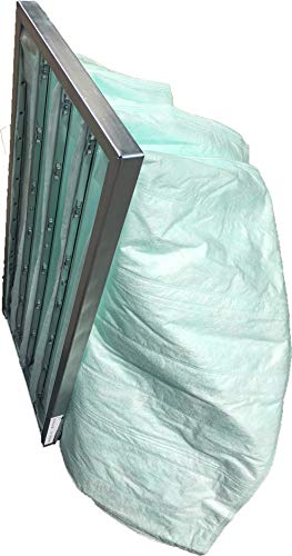 Schahba Taschenfilter M6 287 * 592 * 380 mm – 4 Taschen – Hochleistungs-Luftfilter für HVAC-Systeme – Feinstaubfilter für Industrie & Gewerbe – EN779 zertifiziert von Schahba