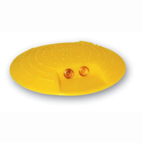 Markierungsknopf Kunststoff gelb zum Aufkleben, mit zwei Reflexlinsen einseitig Durchm.: 12,0 cm, 1 VE = 10 Stück Durchmesser: 12,0 cm von Schake
