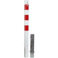 Schake Absperrpfosten Typ 470ZB, herausnehmbar, 70x70mm + Profilzylinder, weiß / rot Schake Absperrpfosten Typ 470ZB, herausnehmbar, 70x70mm + Profilzylinder, weiß / rot von Schake
