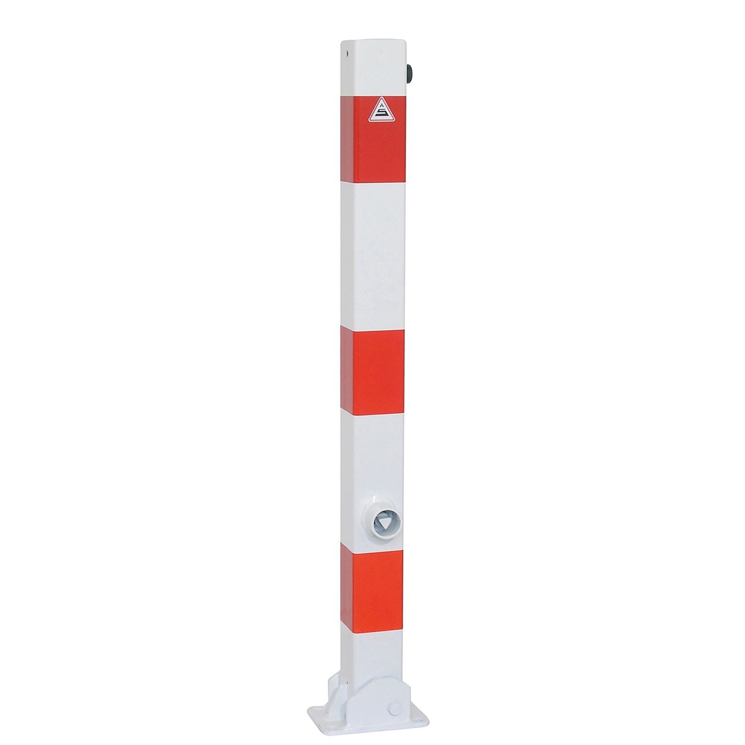 Schake Absperrpfosten Umlegbar Dreikant Einbetonieren 70 mm x 70 mm Weiß Rot Schake Absperrpfosten Umlegbar Dreikant Einbetonieren 70 mm x 70 mm Weiß Rot von Schake