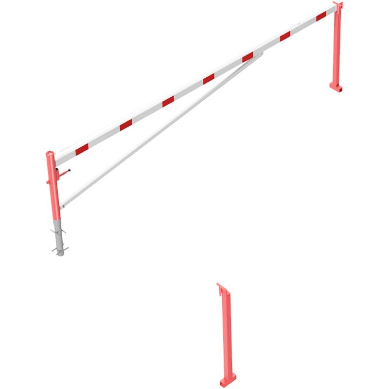 Schake Drehschranke Seilzugverstärkung Einbetonieren 5.000 mm Rot-Weiß von Schake