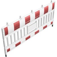Schake EURO3 SCHRANKENZAUN 2,00m Typ Ultra, mit vorm. Lampenadapter, mit Folie Typ 1, rot / weiß von Schake