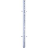 Schake Mittelpfosten Stahlrohr Ø 60mm + 4 Verbindungslaschen Länge 1500mm, feuerverzinkt von Schake