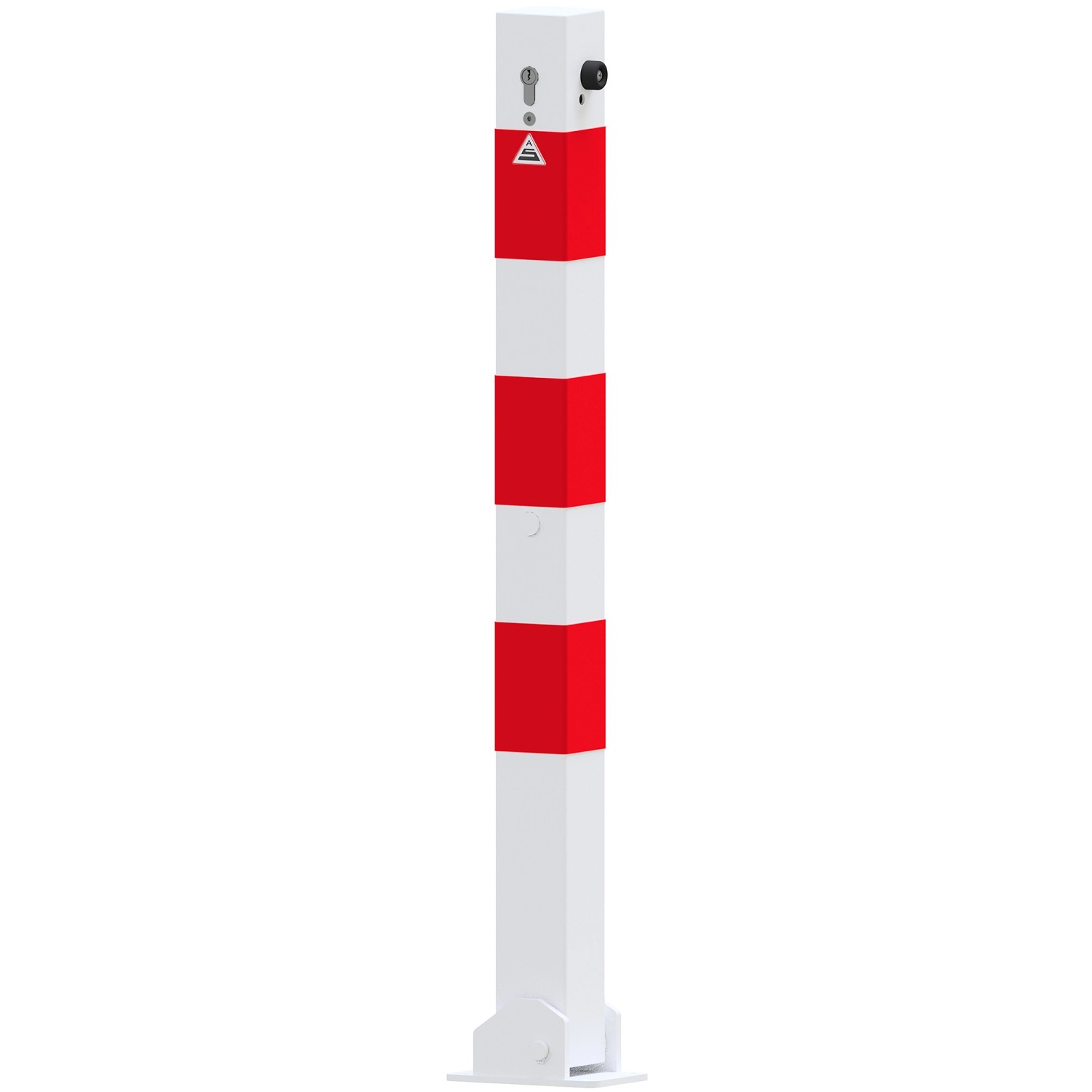 Schake Pfosten Umlegbar Profilzylinder Dübelbefestigung 70 mm x 70 mm Weiß-Rot Schake Pfosten Umlegbar Profilzylinder Dübelbefestigung 70 mm x 70 mm Weiß-Rot von Schake
