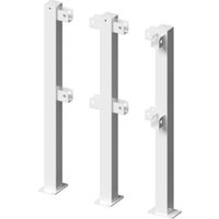 Schake Standpfosten zum Aufdübeln Stahlrohr 70 x 70 mm Endpfosten für Ober- und Knieholm + Bodenplatte 100 x 150 mm Schake Standpfosten zum Aufdübeln Stahlrohr 70 x 70 mm Endpfosten für Ober- und Knieholm + Bodenplatte 100 x 150 mm von Schake